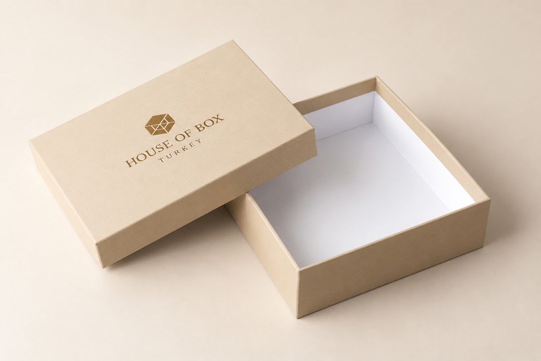 Champagne-coloured lift-off lid box, House of Box model